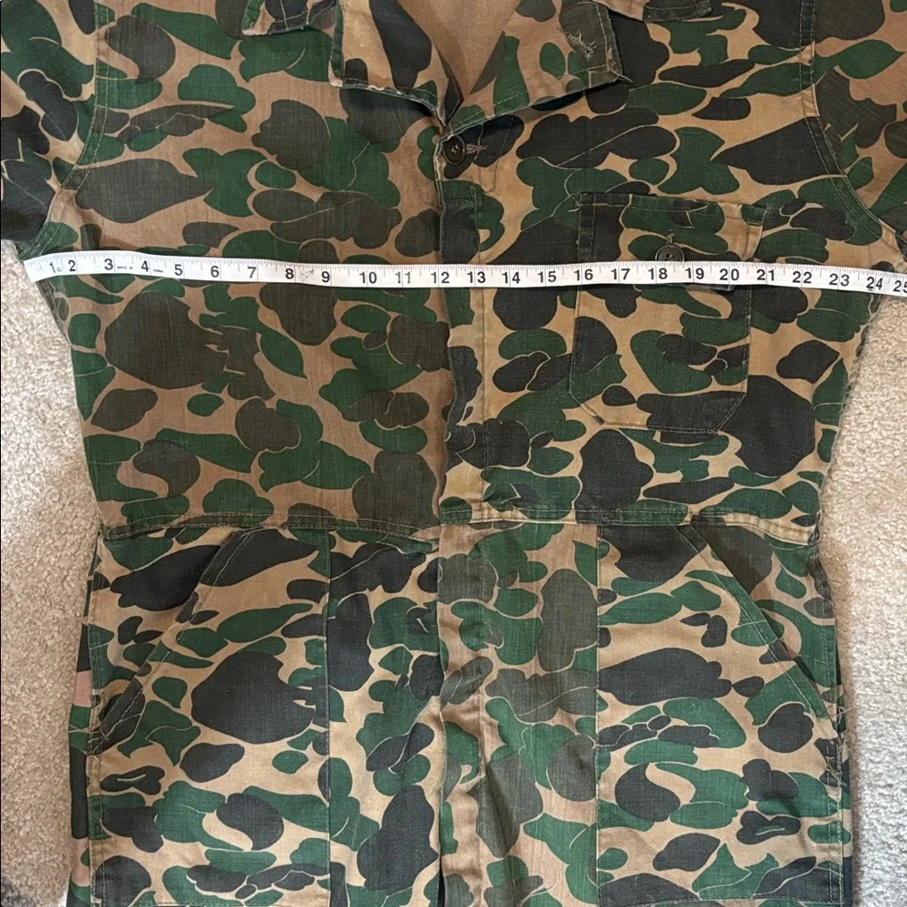 Vintage Bullseye Bill Duck Camo Water Repellent Coveralls XL